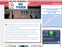 Tablet Screenshot of bolivarpeninsularvpark.com